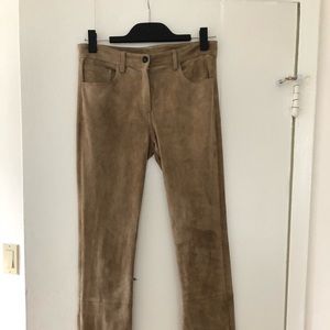 The Row 2018 suede straight leg pant